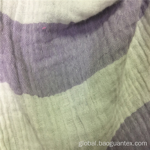 100% Double Cotton Gauze Yarn Dyed Stripe Textile